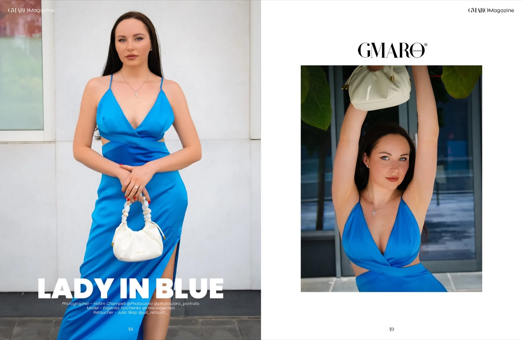 GMARO Magazine double-page editorial spread shot by Photoczaro